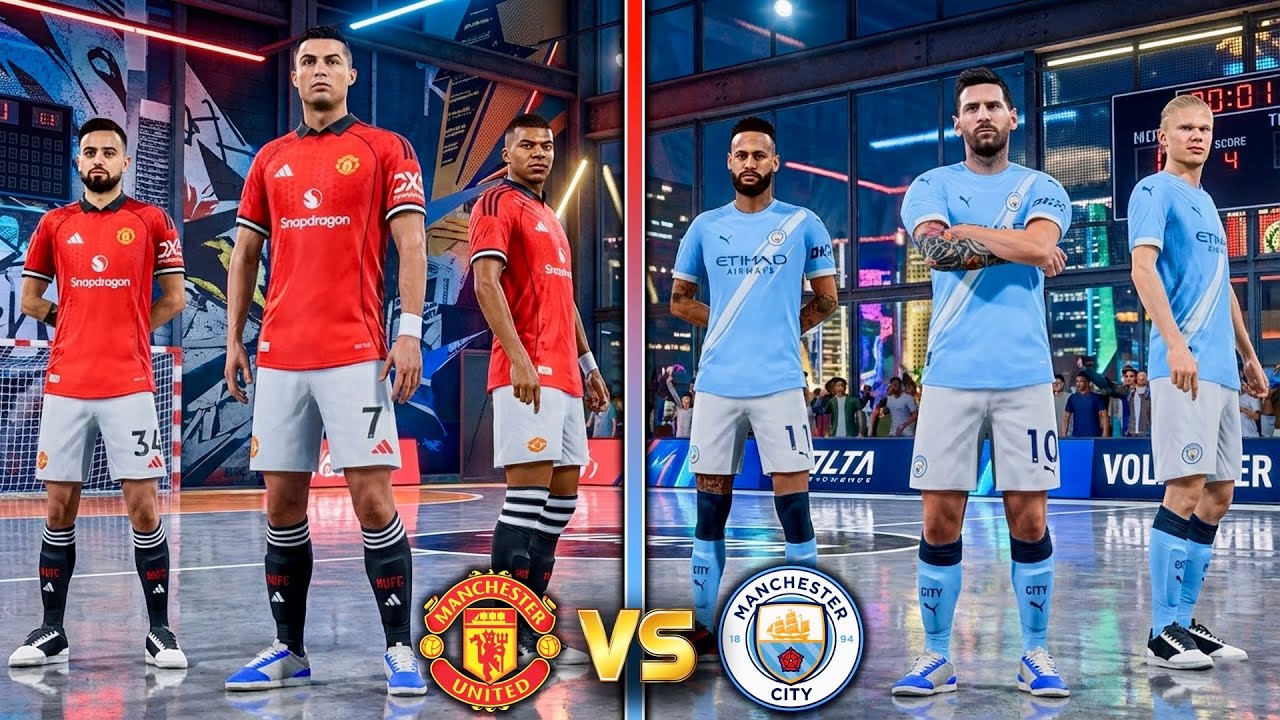 FIFA VOLTA 26 - RONALDO, MESSI, NEYMAR, MBAPPE, FERNANDES ALL STARS | MAN UNITED VS MAN CITY - FINAL