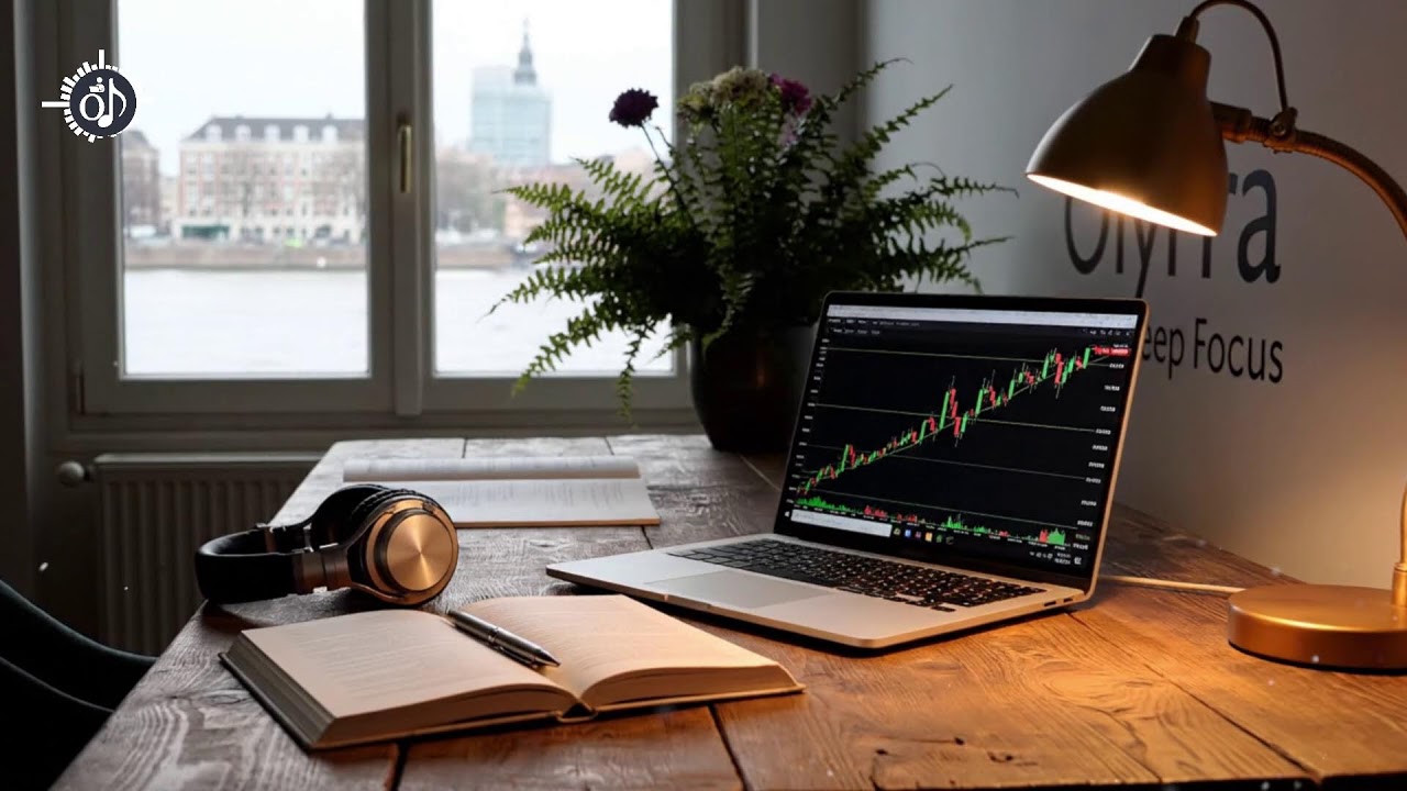 Focused work and trading — steady instrumental background music