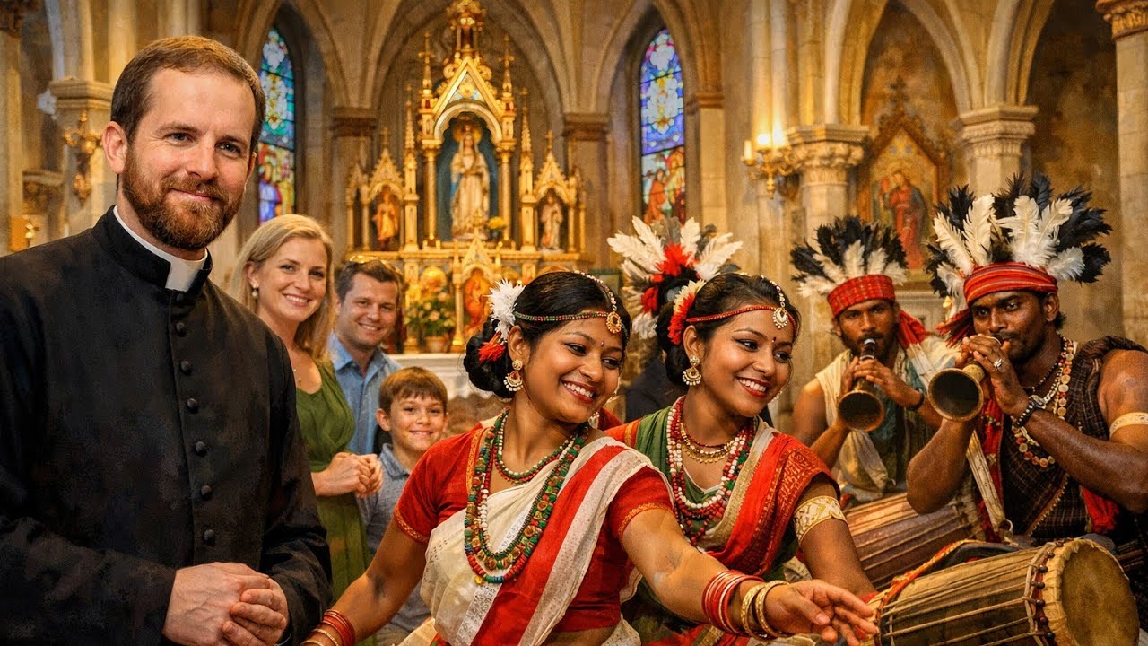 Welcome dance for father Constant Lievens' family at St. Mary church Ranchi. #chuch #prayer #dance
