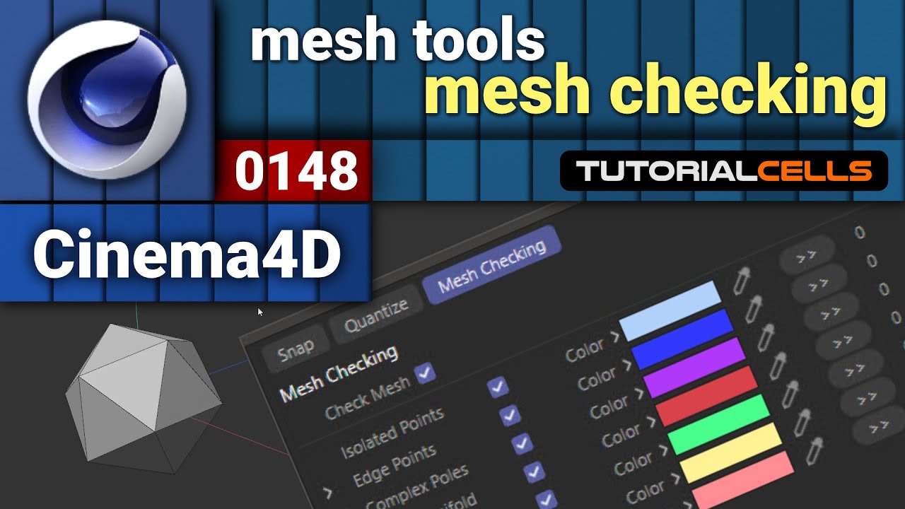 0148. mesh checking in cinema 4d