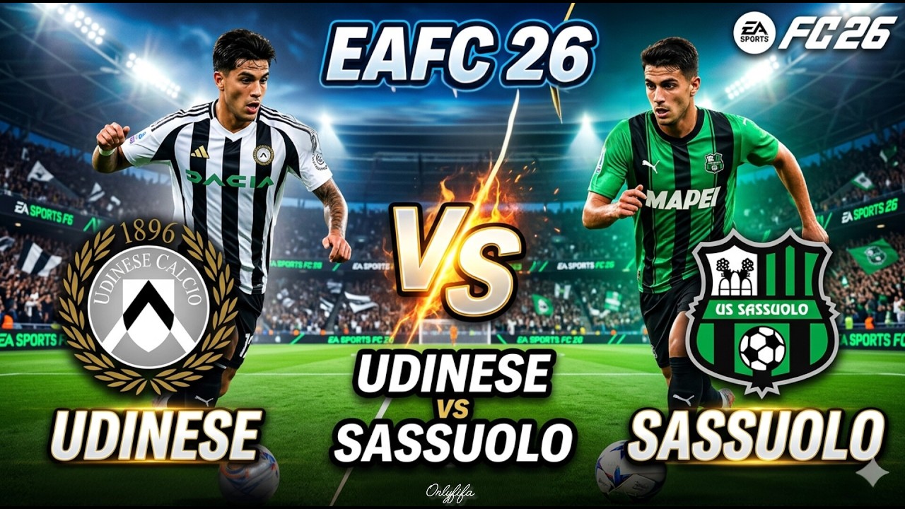 Udinese vs Sassuolo I Serie A I EAFC26