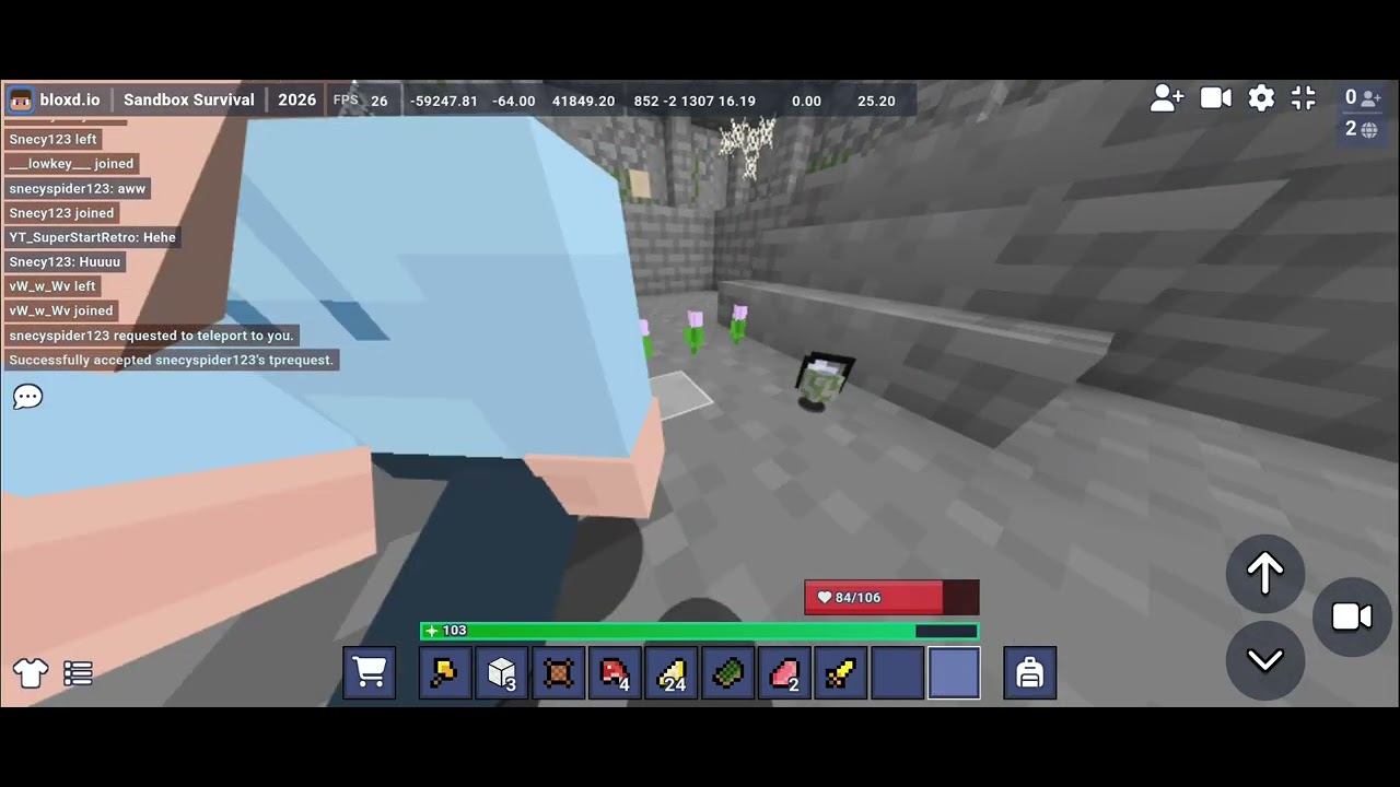 Bloxd io Survival part 3 : Finding Ruining And friends 