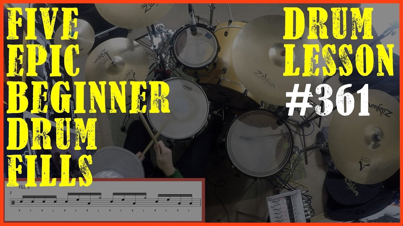 5 Epic Single Stroke Drum Fills For Beginners - Drum Lesson #361