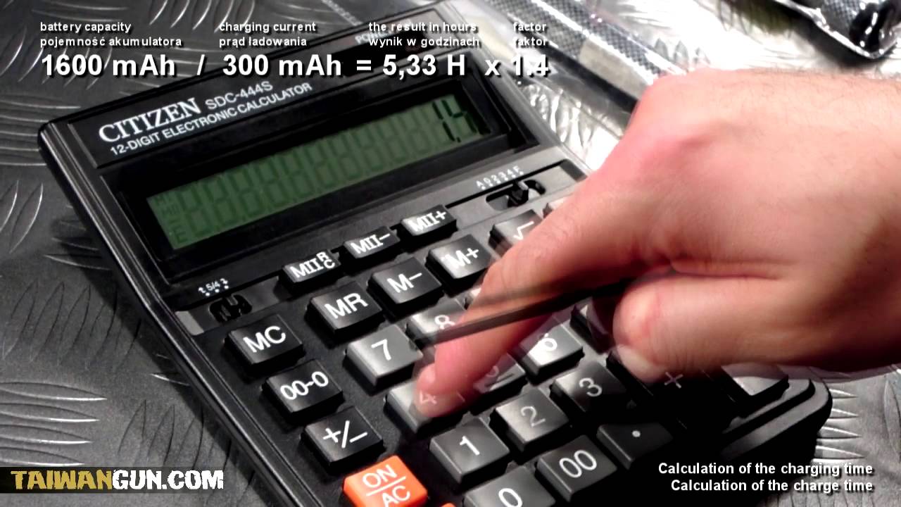How to calculate the battery charging time - Airsoft Manuals