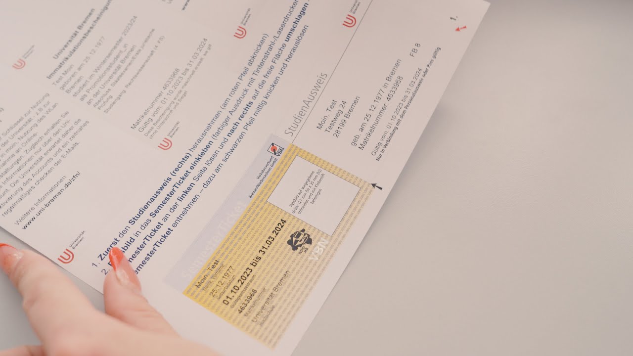 How To: Semesterticket und Studierendenausweis der Uni Bremen