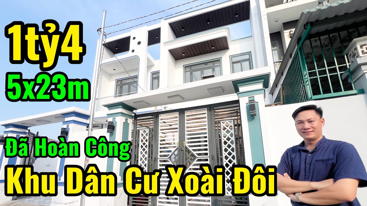 👉Khu dân cư Xoài Đôi-1tỷ2 vào ở- 5x23m SHR đã hoàn công. 500m tới ngã tư Xoài Đôi-Chợ-Trường-BHX