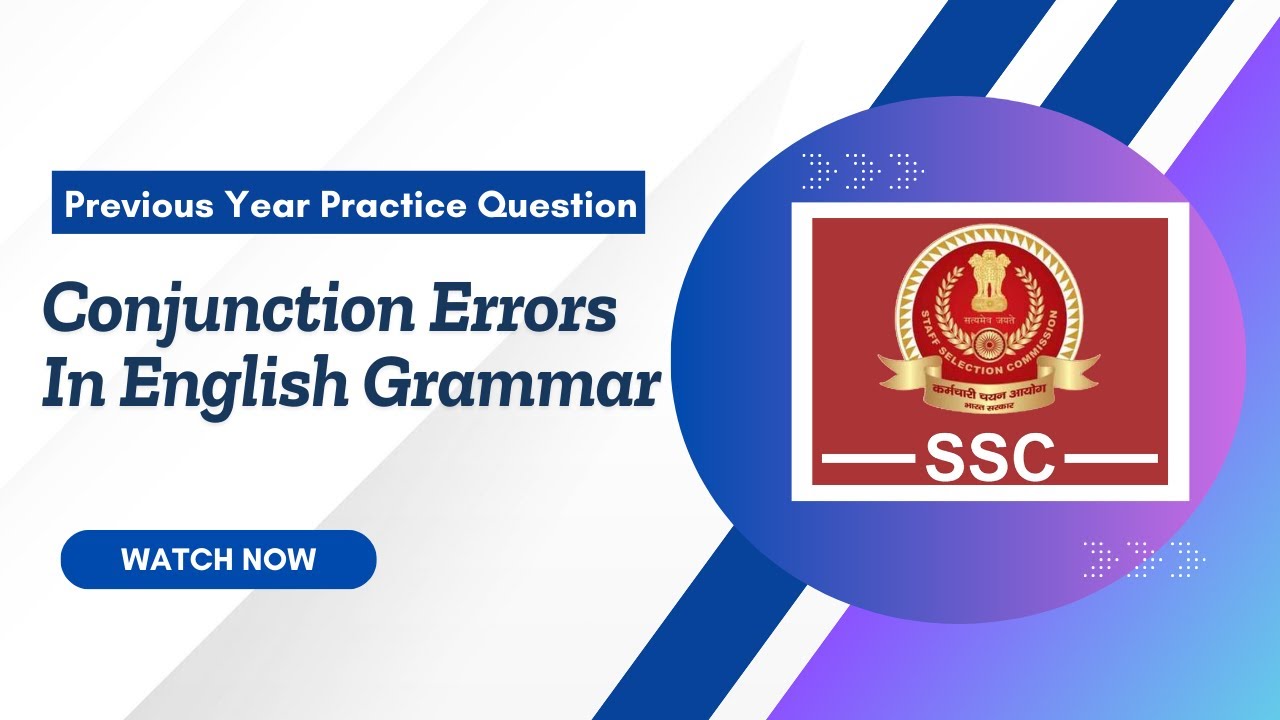 [Repeated Question Practice] Conjunction(Spotting) Errors | Error Identification | Competitive Exams