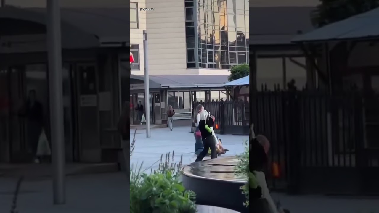 Man falls off delivery robot