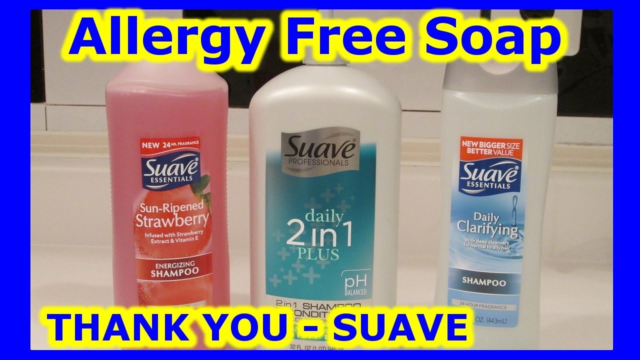 Liquid Soap Allergy Prone + Eczema - Redness Itch + Stinging + Itchy Rashes + Hives - SUAVE SHAMPOO