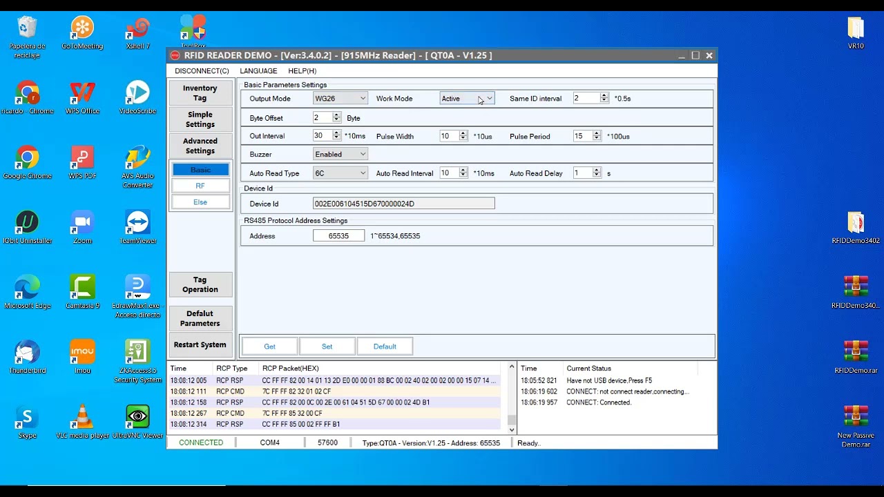 DESCRIPCIÓN AL SOFTWARE UHF READER DEMO VERSIÓN 3 4 0 2 PARA LECTORAS UHF SAXXÓN