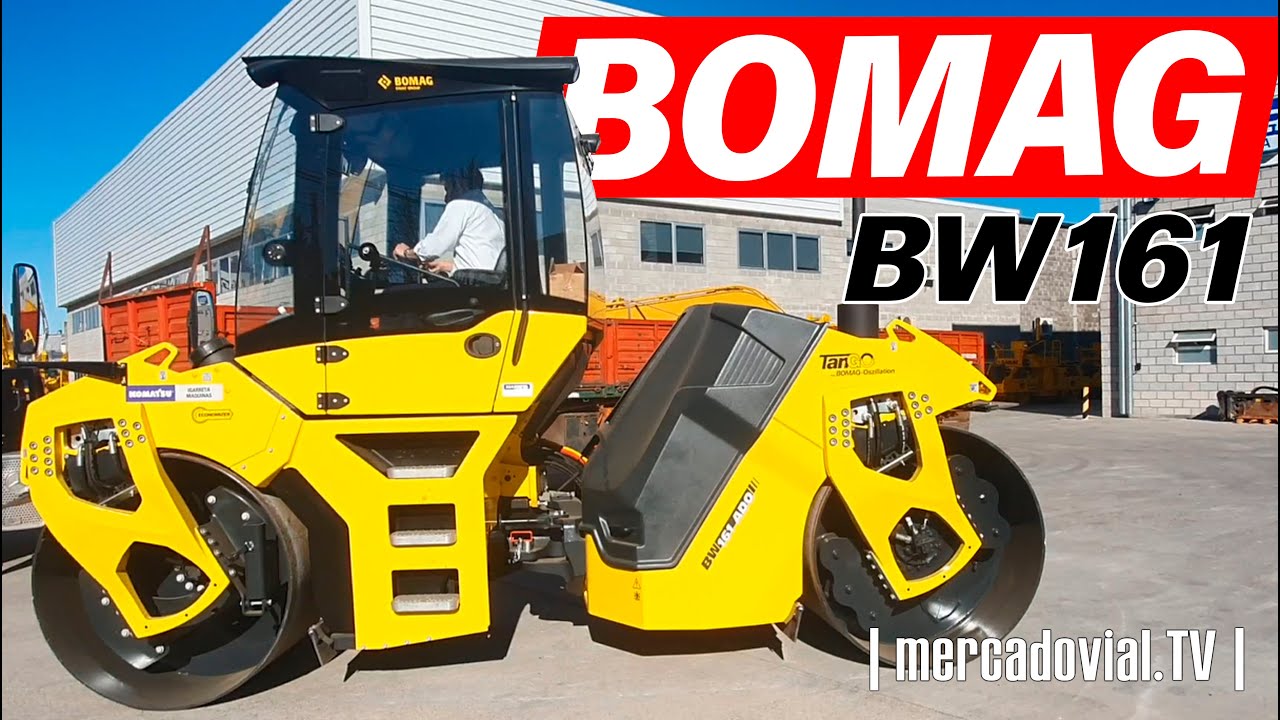 Contacto Rodillo Compactador Doble de Asfalto BOMAG BW161 ADO Tandem | Mercado Vial TV