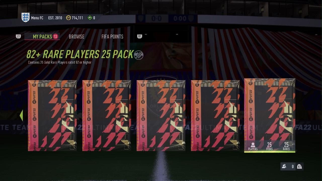 82+ x25 Upgrade Pack FIFA 22 Ultimate Team