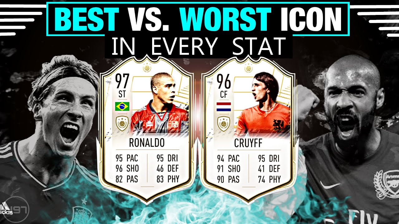FIFA 21 | BEST VS WORST ICONS IN EVERY STAT 😱 | ft. Puskas, Maradona, Pele,...