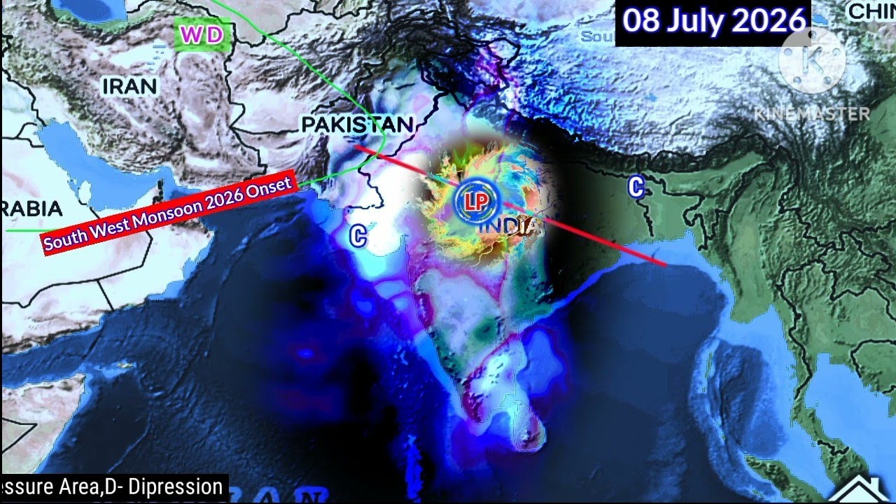 Next 25 Days Weather System Map Forec&agrave;st South Asia 3 July 2026 update All India. 