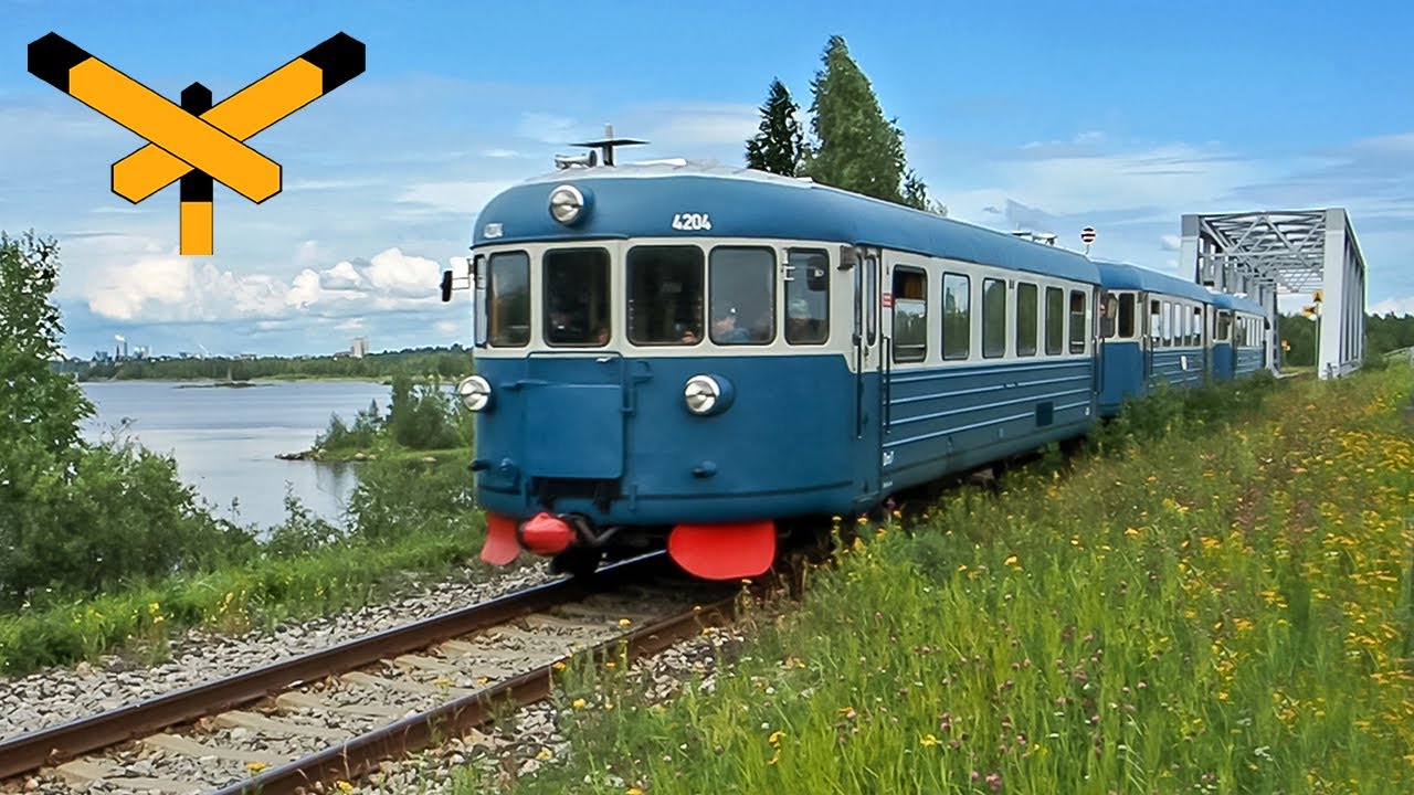 Kiskoauton Dm7 ohjaamossa Kemi - Ajos / Rail bus / Rälsbuss.