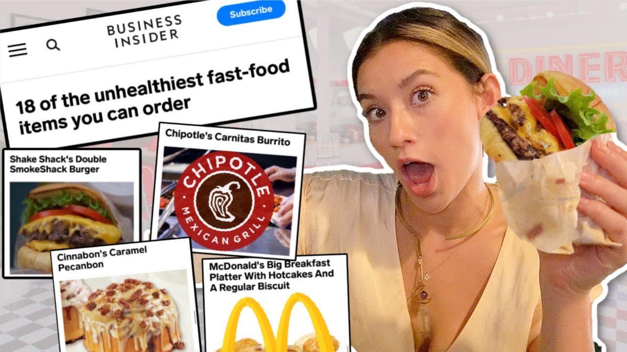 What I Eat In A Day *UNHEALTHIEST FAST FOOD ITEMS*