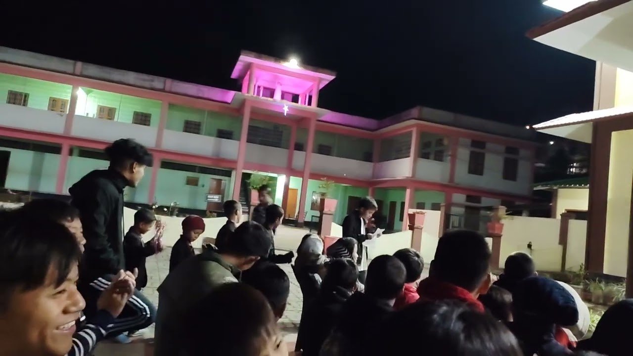 Pre-X-Mass celebration at SFS School Basar A. P. with Hostellers and Sister and Fathers and Brother.