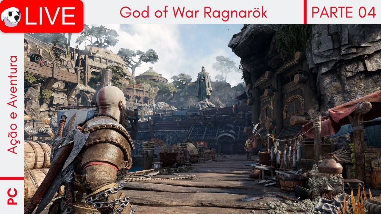 PRIMEIRA VEZ jogando God of War Ragnarök -  Dificuldade: Hard - !pix !discord !pc