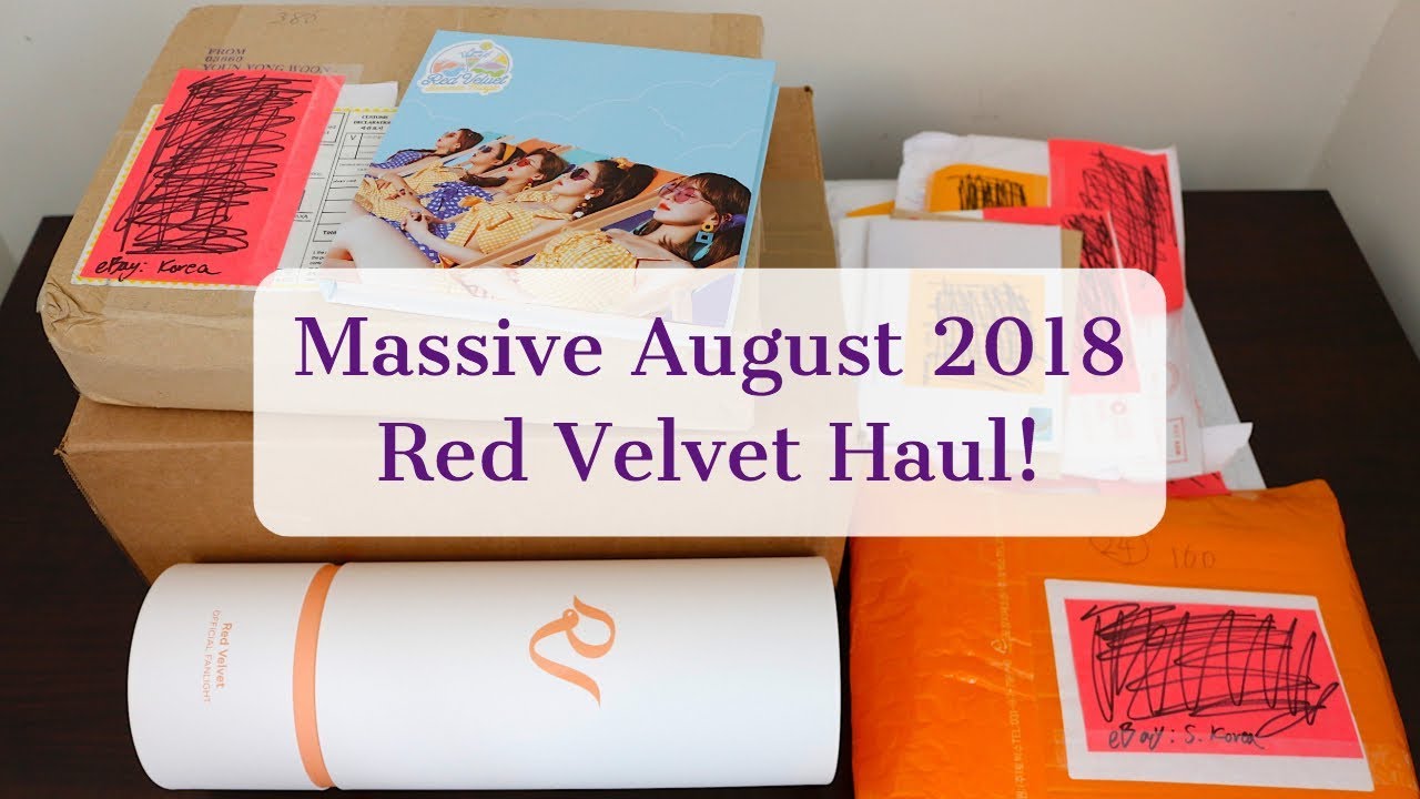 Massive August 2018 Red Velvet Haul - 12 Packages! Lightstick, Albums, Photocards, & Many More!