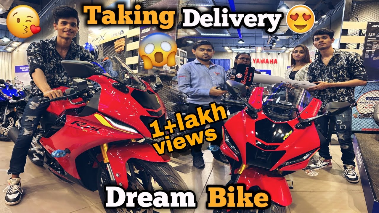 Finally Taking Delivery Of My Dream Bike | 2023 Yamaha R15 V4 | Yamaha R15 V4 Red