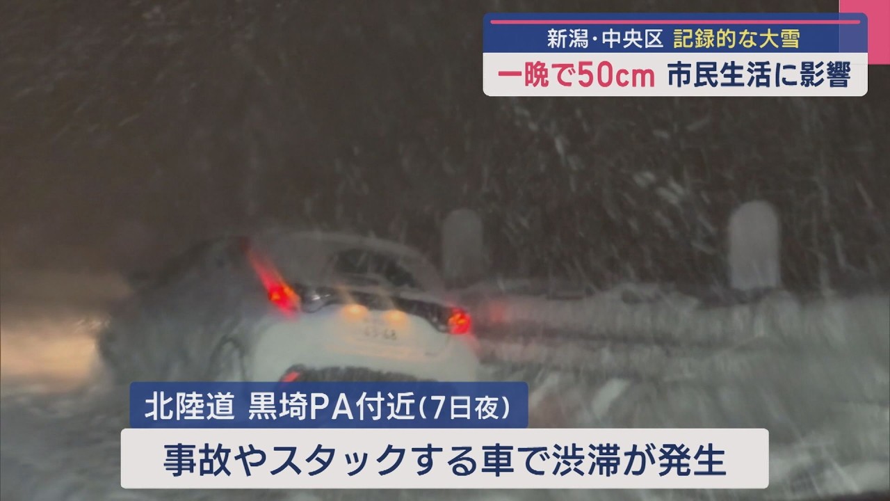 一晩で50cm...新潟市でも記録的な大雪、一夜明けた街の様子は【新潟】スーパーJにいがた2月10日OA