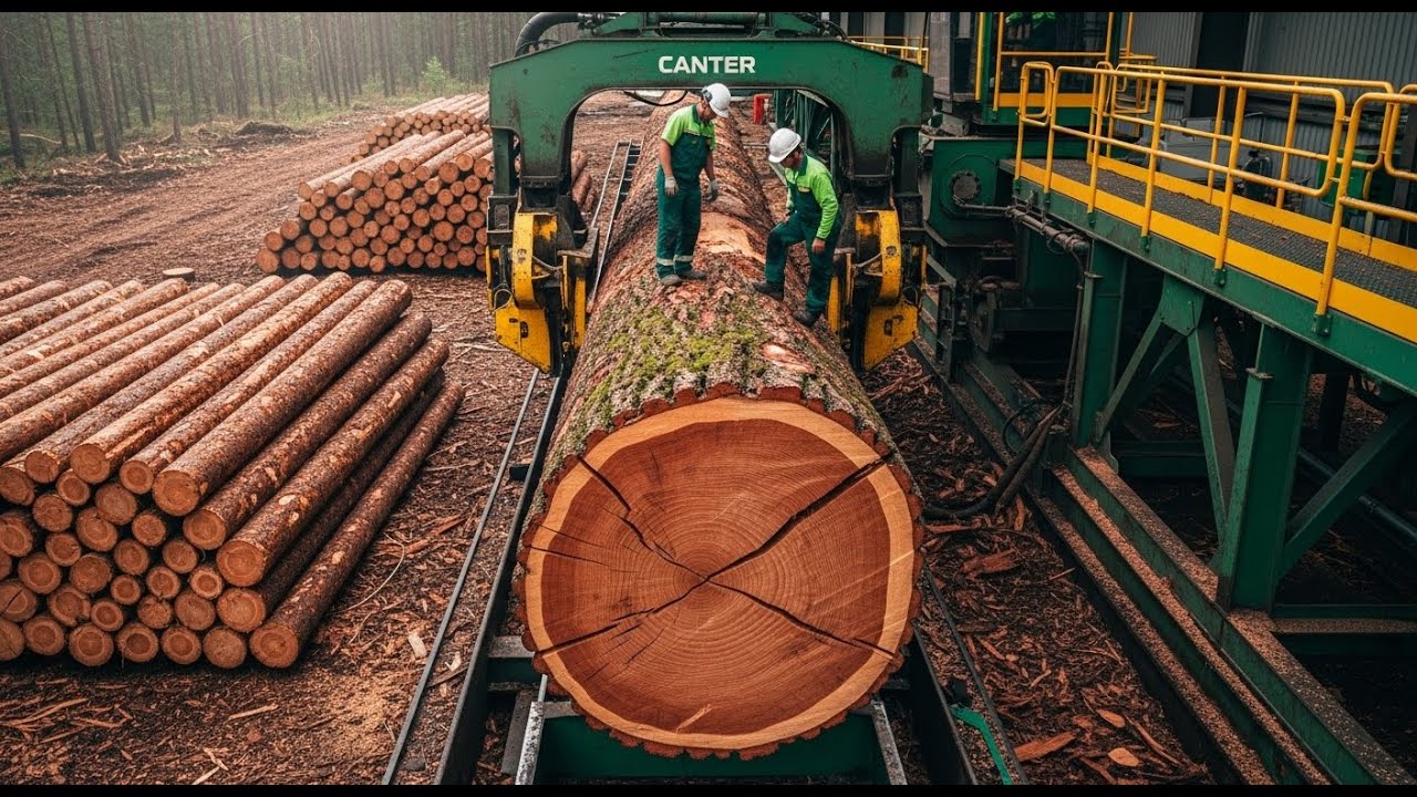 How Plywood Is Made in a Massive Sawmill Factory  Log to Table Full Production Process #sawmil