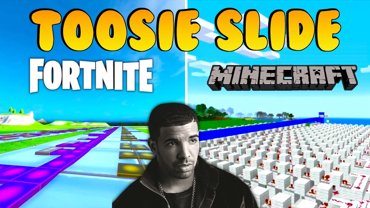 Drake - Toosie slide (Fortnite vs Minecraft)