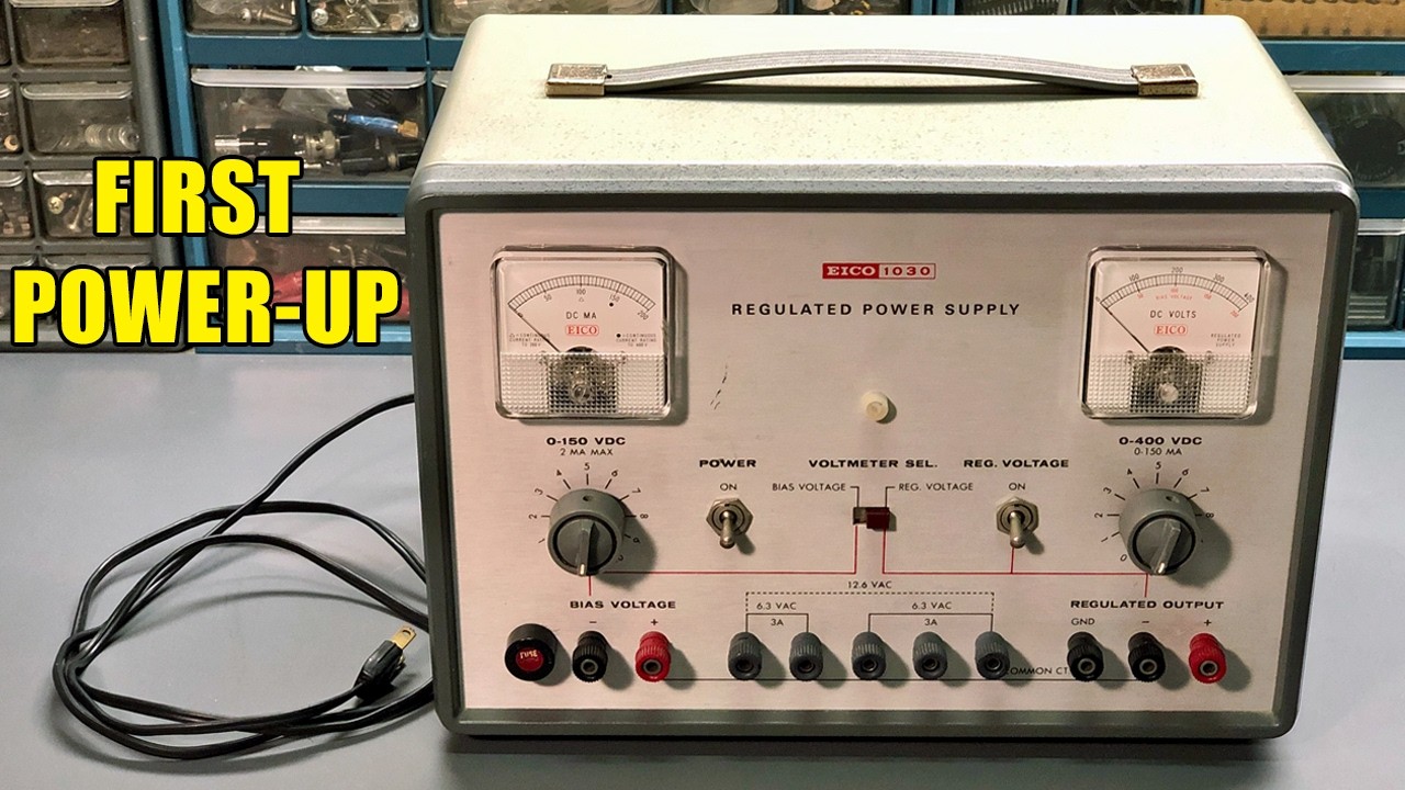 EICO 1030 Regulated Vacuum Tube Power Supply Restoration And Test - Part 1