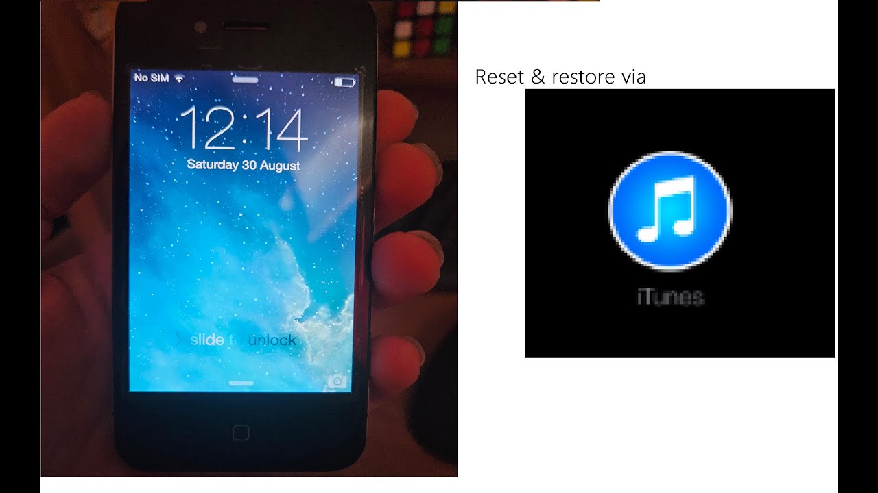 iPhone 4 reset and restore via itunes