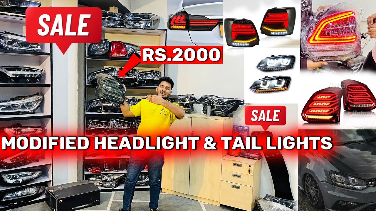 आधे rate में Car Modified Headlight & TailLights ₹.2000 🔥से  Start After market taillights  for car