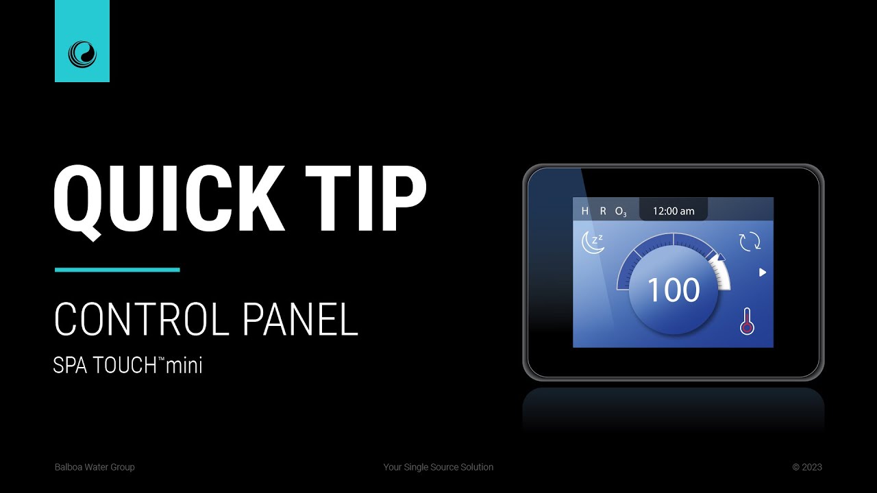 SPA TOUCH™ mini - quick tip - panel overview
