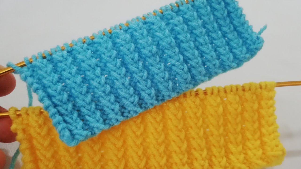 Balık sırtı Örgü lastik modeli/fish knitting model