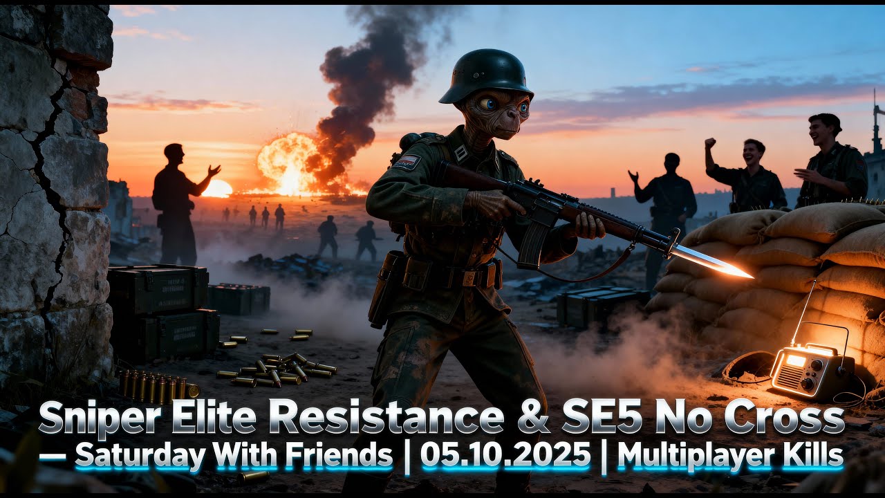 Sniper elite Resistance and SE5 No Cross. Saturday Whit Friends.05.10.2025..Multi Player Kills.