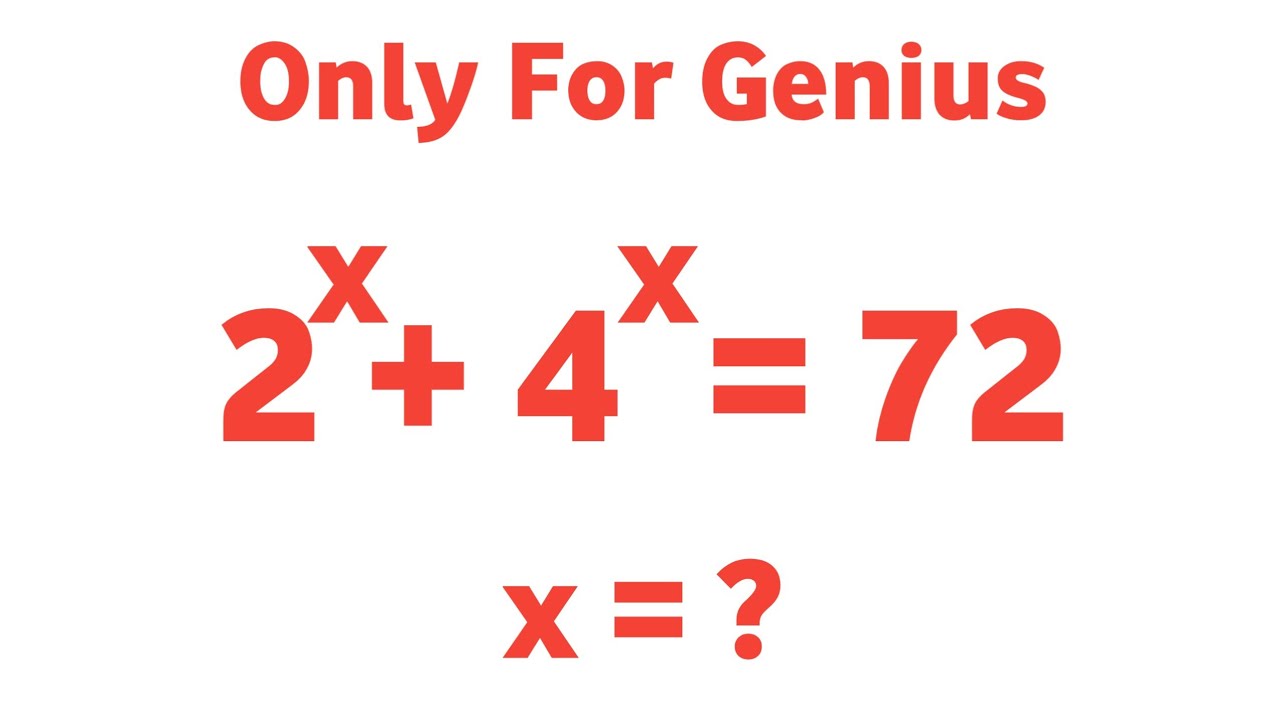 A Nice Math Olympiad Algebra Problem | How To Solve Exponential Equation |