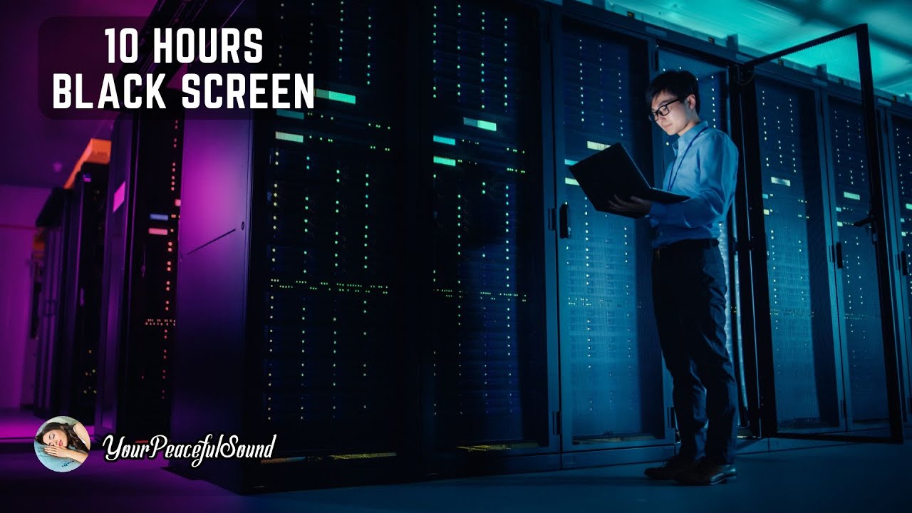 SERVER ROOM Sound | 10 Hours WHITE NOISE Black Screen | Calm, Relax, Soothe a Baby