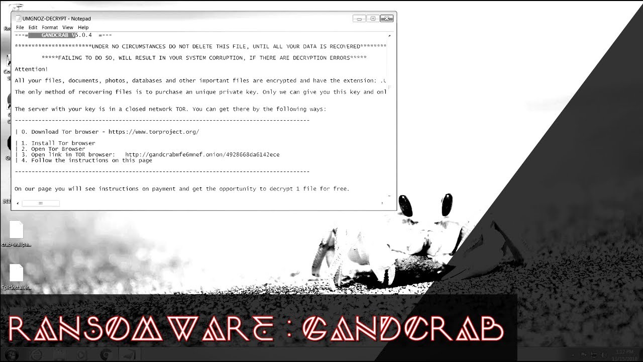 Gandcrab Ransomware V5 | Demonstration