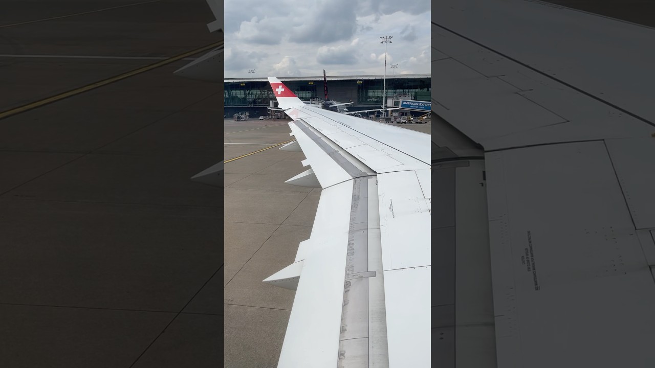 #shorts *FLAPS DOWN !* SWISS Airbus A220-300 / Bombardier CS300 Flaps down at Brussels airport !