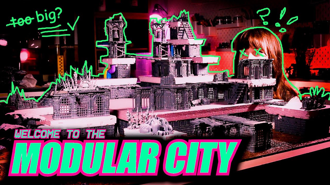 My BIGGEST Terrain Build!!! Modular City Terrain feat. Dungeons & Lasers
