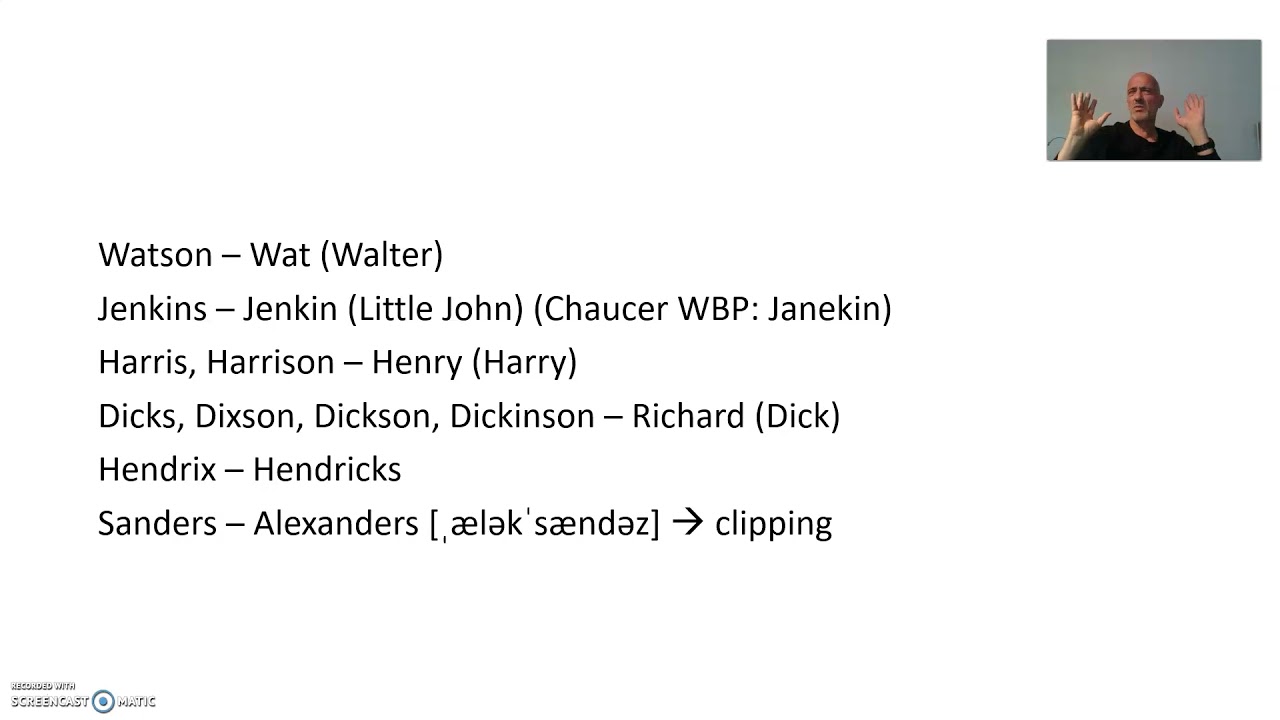 Surnames 3 – Patronymic