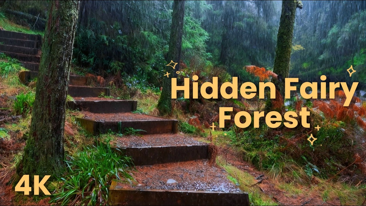 Rainy winter forest walk🌲🌧️ | Rain & river ambience for focus & sleep🌙 | Rostrevor, Ireland