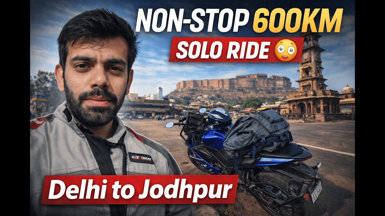 Delhi to Jodhpur NON-STOP 🏍️ | 600+ KM  on R15 V3 | Delhi to Jaisalmer Ride Begins 🔥 #jodhpur