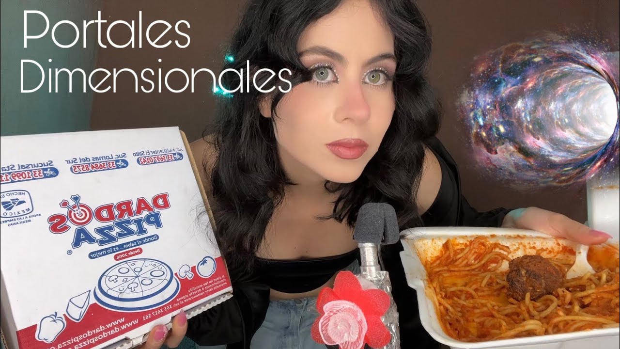 Asmr Comiendo pizza 🍕 y Pasta 🍝 / Asmr Hablando de Portales Dimencionales