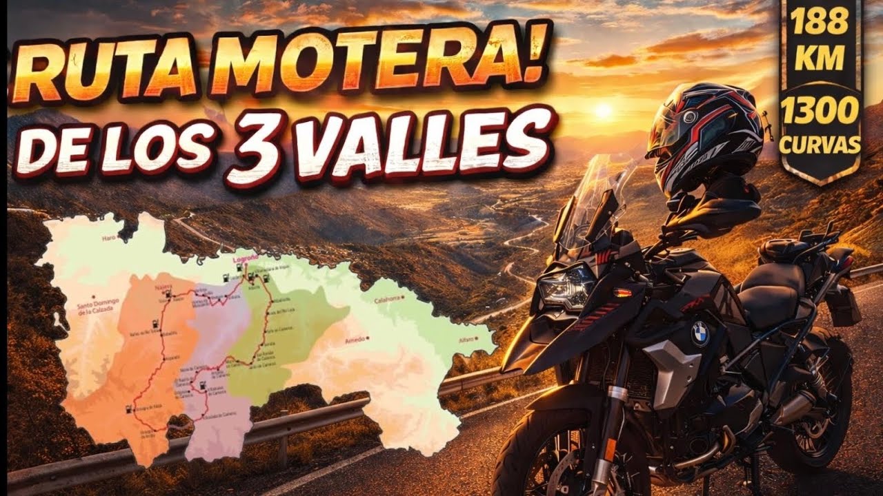 Ruta 🏍 motera de los 3 Valles (La Rioja) | 188 km y más de 1.300 curvas