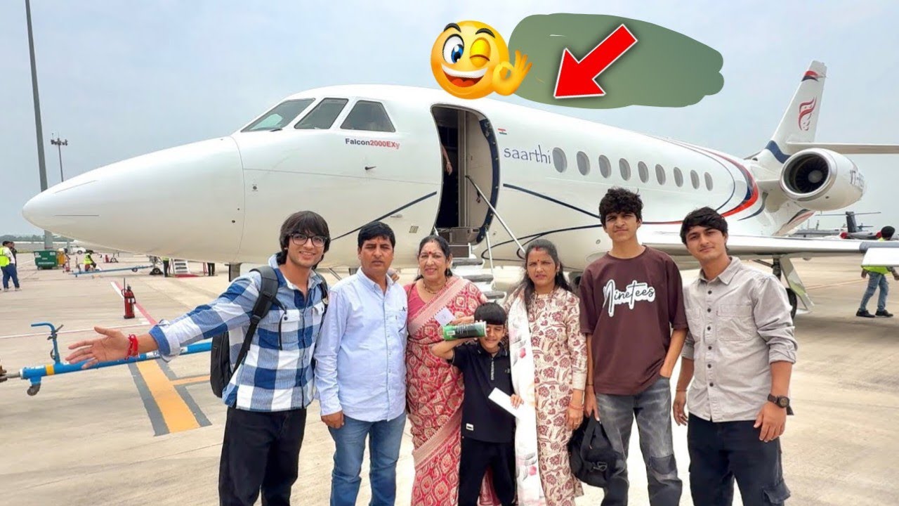 Surprise family 🤫|| Private Jet Me Baite 🤩 @souravjvlogs 