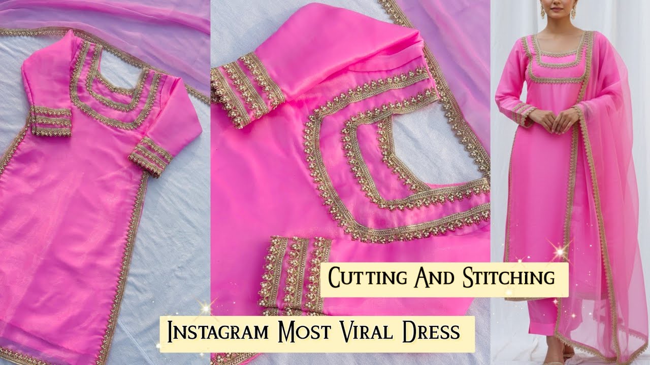 Instagram Most Viral 💕✨ Neck Design Cutting And Stitching/Trending suit Design/Eid Dress Design/DIY