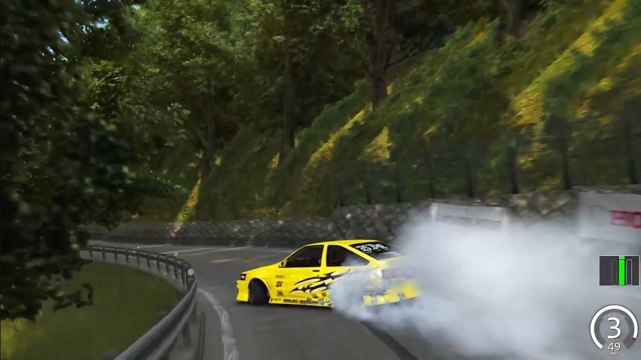 First Touge drift run with New Simagic wheel setup!! Wheel Gameplay / Replay