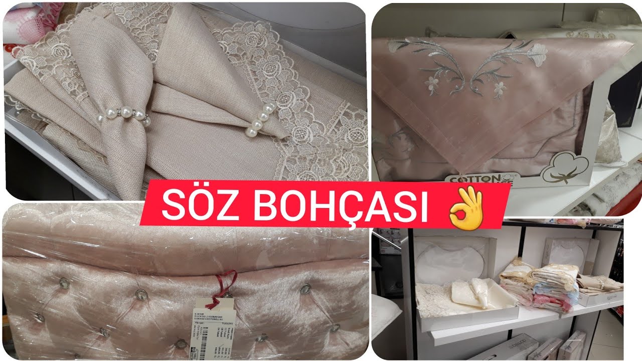 SÖZ BOHÇASINDA NELER OLUR 1 || EVKUR FİYATLAR #bohça #söz #nişan #alışveriş
