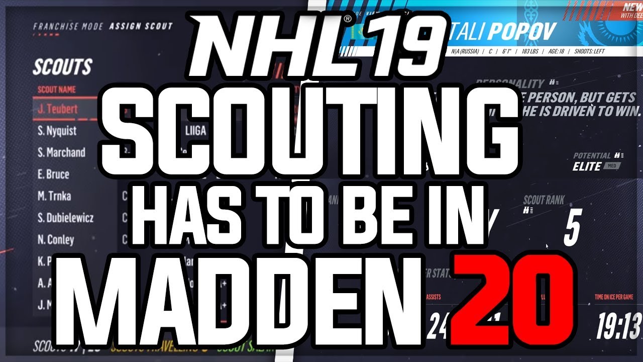 This HAS To Be In Madden 20 -- NHL 19 NEW Scouting Engine EMBARRASSES Maddens