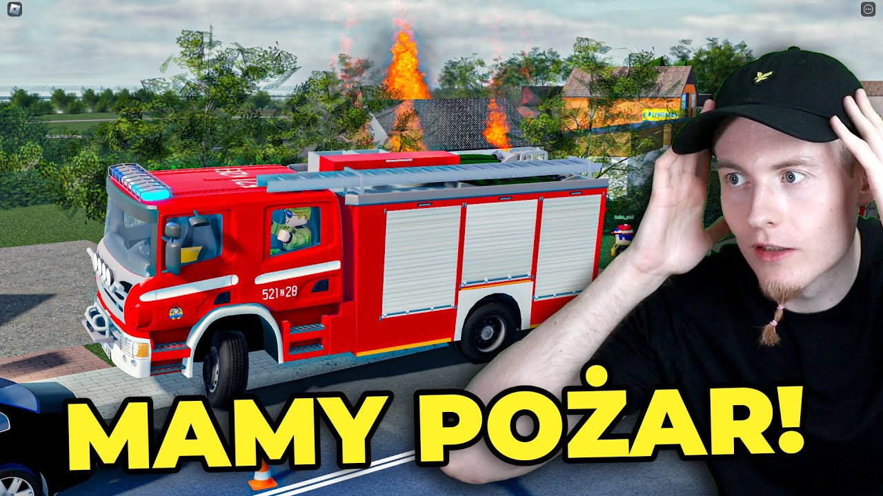 ZOSTALIŚMY STRAŻAKAMI I PIERWSZY OGIEŃ - Hogaty, Bartek i Bartol w Roblox - Polish Car Driving EVENT