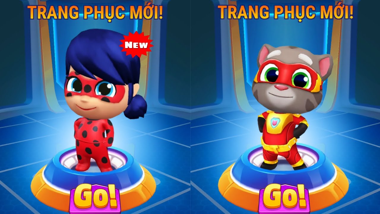 Talking Tom Hero Dash Gameplay Part 2 - Random Unlock Miraculous Ladybug & All Heroes Tom